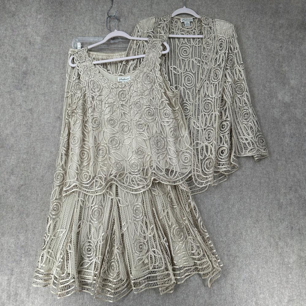 Soulmates Beige Lace Dress Set